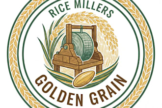 design a professional and memorable rice mill logo for your brand