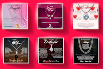 design shineon gearbubble, jewelry message card, necklace