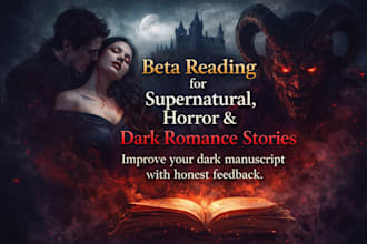 beta read your supernatural, horror or dark romance story