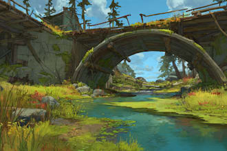 paint an environmental concept art