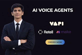 create custom ai voice agent using vapi, make, retell, voiceflow