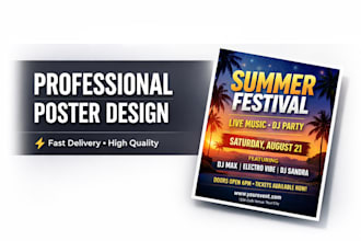 design professional poster for your business