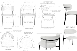 design your furniture technical drawing and shop drawing