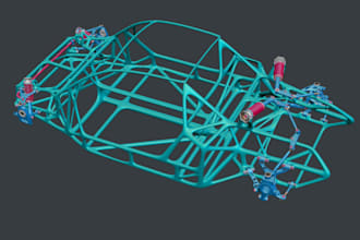 build 3d car for prototyping,kit cars chassis and frame design in solidworks,cad