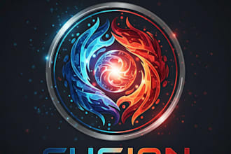 design a modern and creative fusion logo for your brand