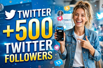 provide new 500 twitter followers