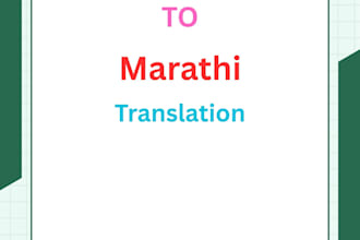 do english to marathi translation and english to hindi translation