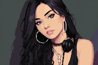 create pixel art backgrounds and illustrations