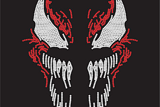 create custom rhinestone svg template design spray effect