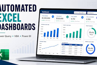 create an automated excel dashboard and clean your data professionally