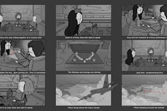do sketches and storyboards for your script or story