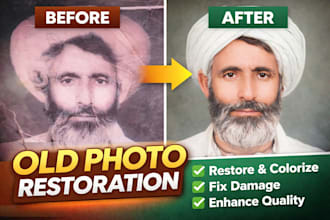 restore old damaged photos professionally in HD quality