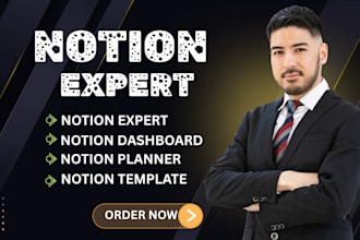 build custom notion template, notion expert, in your virtual assistant
