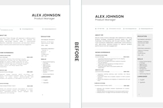create an ats friendly professional resume or CV