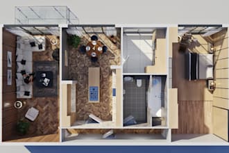 convert 2d to 3d floor plan rendering fast