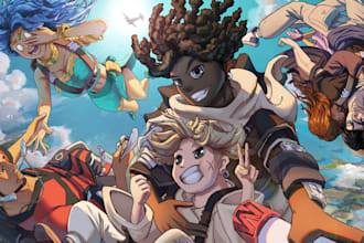 draw anime promotional illustrations