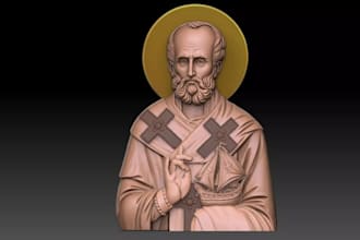 do 3d orthodox bas relief, historical statue,3d mythology wall decor,3d printing