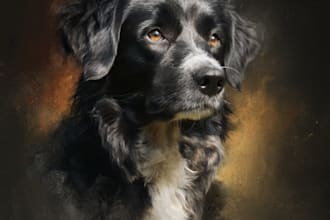 create a custom pet portrait from your favorite photo, memorial gifts