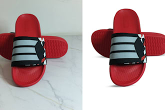 professionally retouch footwear product images