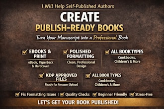 help self published authors create publish ready books
