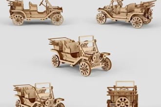 design cnc laser cut 3d puzzles, toys, and home decor