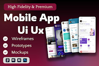 design mobile app ui ux in figma with prototype and UX research