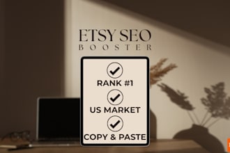 write SEO optimized etsy titles and descriptions