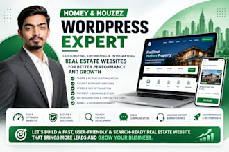 do the customization of homey or houzez wordpress theme