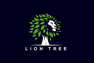 create an wonderful landscape natural tree eco logo