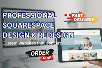 design squarespace website or squarespace redesign, website