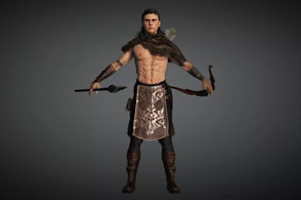 3d metahuman character,aaa game accessories, ue5 asset model,clothing,retopology