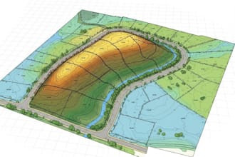 do 3d contour map for land development, land parcel topology and site grading