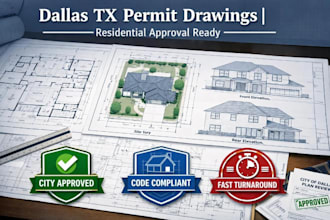 prepare approved permit drawings for dallas texas residential