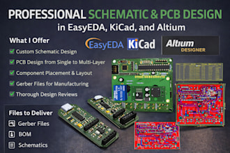 design schematic and pcb design in easyeda kicad altium