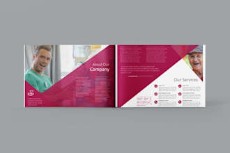 corporate and professional flyer, bifold, trifold brochure