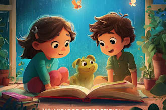 illustrate children story book illustration, kids story book