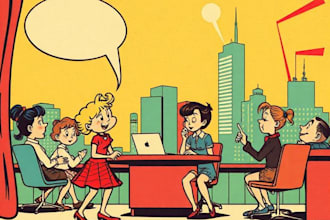 retro vintage cartoon comic retro vintage illustration