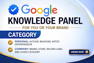 build standard google knowledge panel, knowledgepanel for any person or brand