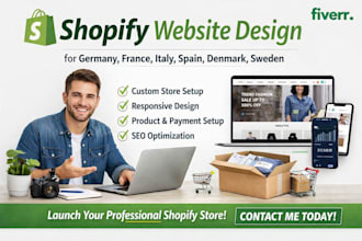 shopify website design for germany france italy spain denmark sweden business