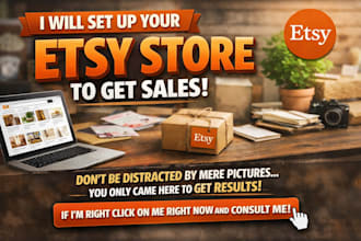 set up a complete etsy shop ready to sell