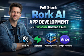 full stack rork ai app development with supabase backend apis