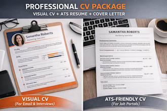 create professional cv desing, cv ats and cover letter