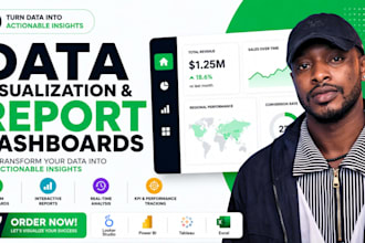 build report dashboards in power bi, looker studio, tableau or excel
