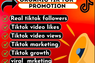 skyrocket your tiktok like views and follower organically tik tok promotion
