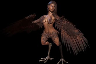 craft 3d wings character ue5 game rpg character 3d creature avatar pbr rigging