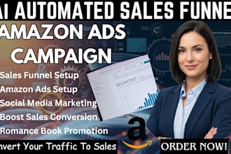 do amazon ai automated sales funnel for romance book, kdp ads boost sales
