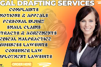 draft complaints, motions, contracts, agreements, paralegal