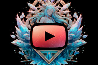 draw a youtube channel logo design and banner art
