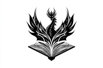 design a fantasy book novel series logo design