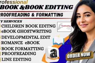 be yr developmental editor, format, proofreading of yrs manuscript romance ebook